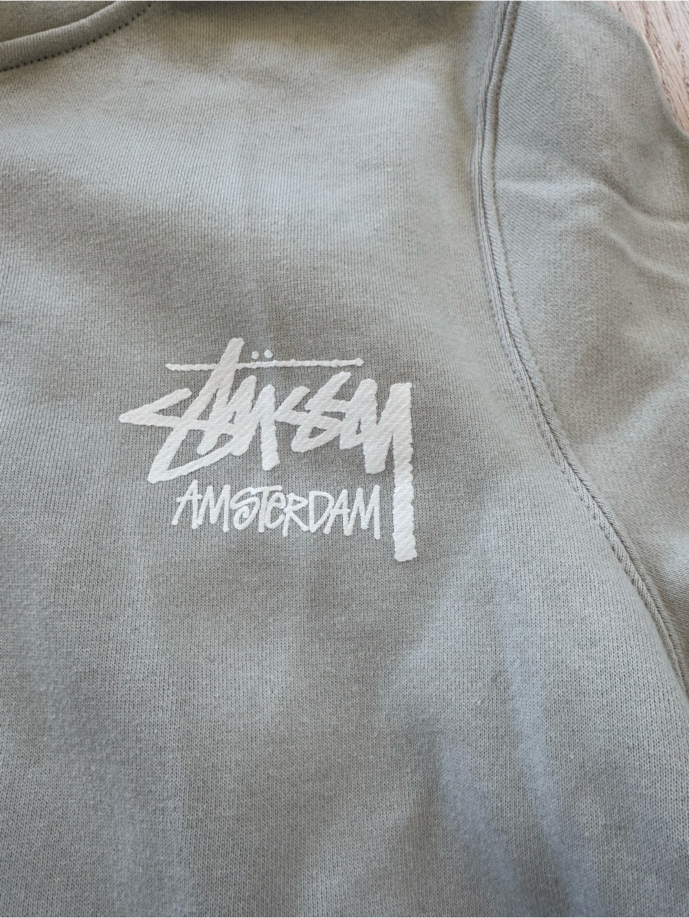 Stüssy Amsterdam Light Gray Zip Up Chapter Hoodie - Picture 2 of 4